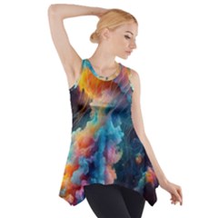 Cosmic Jellyfish Artwork Side Drop Tank Tunic by ExtraAwesomeSauce