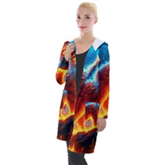 Enchanted Fire Feline Hooded Pocket Cardigan by ExtraAwesomeSauce