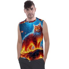 Enchanted Fire Feline Men s Regular Tank Top by ExtraAwesomeSauce