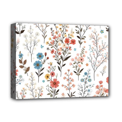 Flowers Design Floral Deluxe Canvas 16  X 12  (stretched)  by Posterlux