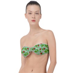 Strawberries Pattern Seamless Classic Bandeau Bikini Top  by Posterlux