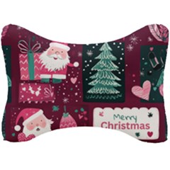 Christmas Santa Claus Seat Head Rest Cushion by Posterlux