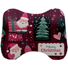 Christmas Santa Claus Head Support Cushion by Posterlux