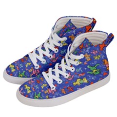 Grateful Dead Dancing Bears Pattern Women s Hi-top Skate Sneakers by Salmanaz77