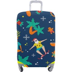 Colorful Funny Christmas Pattern Luggage Cover (large) by Ket1n9