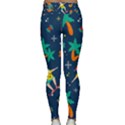 Colorful Funny Christmas Pattern Lightweight Velour Classic Yoga Leggings View2