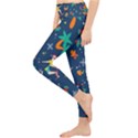 Colorful Funny Christmas Pattern Lightweight Velour Classic Yoga Leggings View3