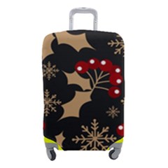 Christmas Pattern With Snowflakes Berries Luggage Cover (small) by Ket1n9