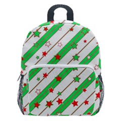 Christmas Paper Stars Pattern Texture Background Colorful Colors Seamless Kids  Age 5-10 Lightweight School Backpack With Side Pockets by Ket1n9