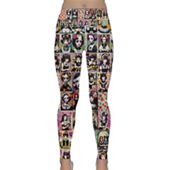 Spanish Gothic Girls Pattern Lightweight Velour Classic Yoga Leggings by violetheavensky