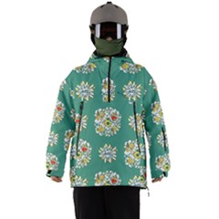 Retro 1960s Flowers Pattern 2 Men s Ski And Snowboard Waterproof Breathable Jacket by violetheavensky