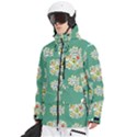 Retro 1960s Flowers Pattern 2 Men s Multi Pockets Zip Ski and Snowboard Waterproof Breathable Jacket View2