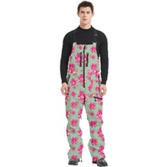 Retro 1880s Flowers Pattern 11 Men s Front Zip Ski And Snowboard Bib Pants by violetheavensky