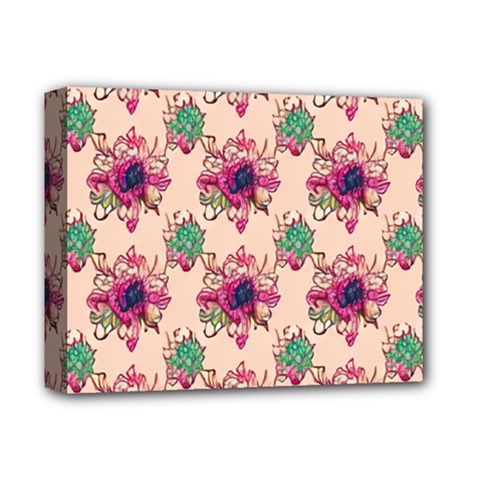 Retro 1880s Flowers Pattern 10 Deluxe Canvas 14  X 11  (stretched) by patterns123