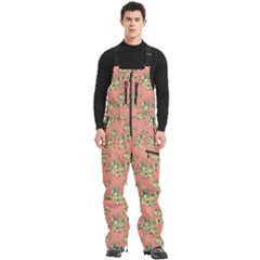 Retro 1880s Flowers Pattern 12 Men s Front Zip Ski And Snowboard Bib Pants by violetheavensky