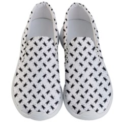 Fly Phot Motif Seamless Black And White Pattern Men s Lightweight Slip Ons by dflcprintsclothing