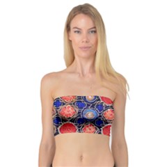 Retro Geometric Shapes And Flowers 3 Bandeau Top by violetheavensky