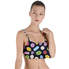 Ecstasy Pills Pattern Layered Top Bikini Top  by Valentinaart