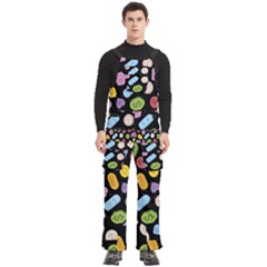 Ecstasy Pills Pattern Men s Side Zip Front Pouch Ski And Snowboard Bib Pants	 by Valentinaart