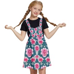 Retro 1880s Flowers Pattern 22 Kids  Apron Dress