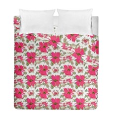 Retro 1880s Flowers Pattern 14 Duvet Cover Double Side (full/ Double Size) by violetheavensky