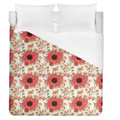 Retro 1880s Flowers Pattern 23 Duvet Cover (queen Size) by violetheavensky