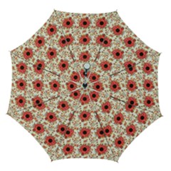 Retro 1880s Flowers Pattern 23 Automatic Folding Umbrella With Case (medium) by violetheavensky