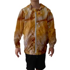 Homemade Flan Extreme Close-up Texture Kids  Hooded Windbreaker by dflcprintsclothing