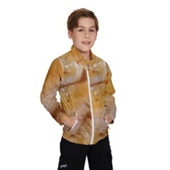 Homemade Flan Extreme Close-up Texture Kids  Windbreaker by dflcprintsclothing