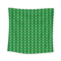 Green Christmas Tree Pattern Background Square Tapestry (small) by Paksenen