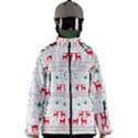 Red Green And Blue Christmas Themed Illustration Men s Zip Ski and Snowboard Waterproof Breathable Jacket View1