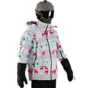 Red Green And Blue Christmas Themed Illustration Men s Zip Ski and Snowboard Waterproof Breathable Jacket View3