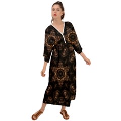 Bronze Age Mandala Grecian Style  Maxi Dress by MRNStudios