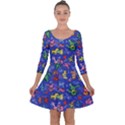 Grateful Dead Dancing Bears Pattern Quarter Sleeve Skater Dress View1