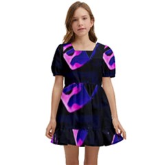 Counting Coup Ultraviolet Kids  Short Sleeve Dolly Dress