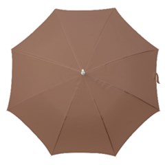 Mocha Mousse Hex Code #a47864 Straight Umbrellas by dressshop