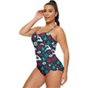 Holiday Season Pattern December Happy Holidays Merry Christmas Winter Family Festive New Year Retro Full Coverage Swimsuit View2