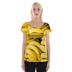 Bananas, Macro, Fruits, Ripe Bananas Cap Sleeve Top by kyorashop23