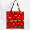 Strawberry Texture, Macro, Ripe Strawberry Zipper Grocery Tote Bag View1