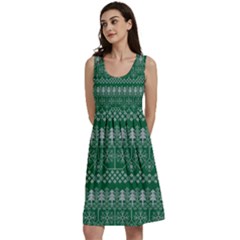 Christmas Knit Digital Classic Skater Dress by Mariart