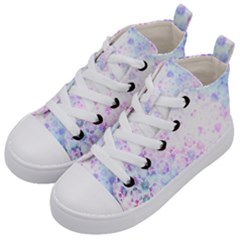 Digital Art Artwork Abstract Pink Purple Kids  Mid-top Canvas Sneakers by Dutashop