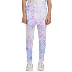 Digital Art Artwork Abstract Pink Purple Kids  Skirted Pants by Dutashop