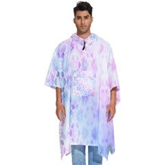 Digital Art Artwork Abstract Pink Purple Men s Hooded Rain Ponchos by Dutashop