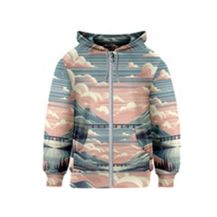 Artwork Painting Sculpture Nature Kids  Zipper Hoodie by Salmanaz77