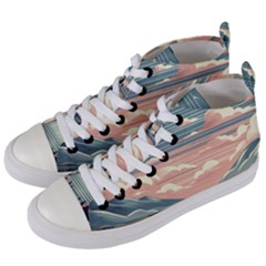 Artwork Painting Sculpture Nature Women s Mid-top Canvas Sneakers by Salmanaz77