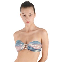 Artwork Painting Sculpture Nature Twist Bandeau Bikini Top by Salmanaz77