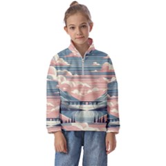 Artwork Painting Sculpture Nature Kids  Half Zip Hoodie by Salmanaz77