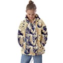 Thinker Sculpture Design Geometric Kids  Oversized Hoodie View1