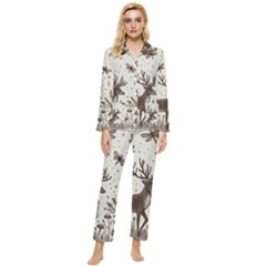 Artwork Graffiti Painting Creative Womens  Long Sleeve Velvet Pocket Pajamas Set by Salmanaz77