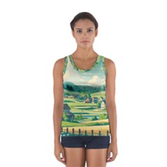 Countryside Meadow Rural Bloom Sport Tank Top  by Salmanaz77